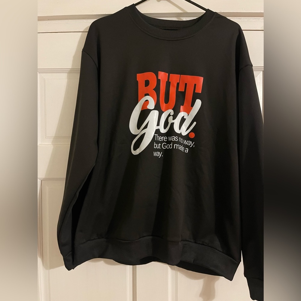 Black worded sweatshirt